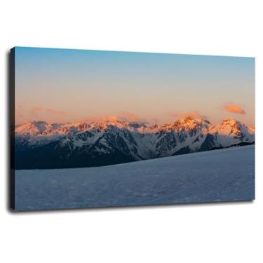 Imagem de 912 Mountains Poster Valley Canvas Prints Nature Wall Art For Home 1 painéis Decorações com moldura 91.4 cm x 61.0 cm