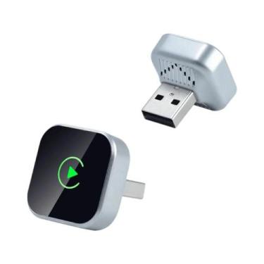 Imagem de Adaptador Wireless CarPlay Android Auto Qzonnect 2025 WiFi 5GHz BT5.2 