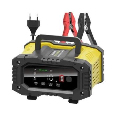 Imagem de Carregador De Bateria Inteligente 20A 12V 24V Para Carros E Motos, Com