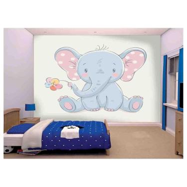 Imagem de Papel De Parede Infantil Elefantinha Quarto  Azs121