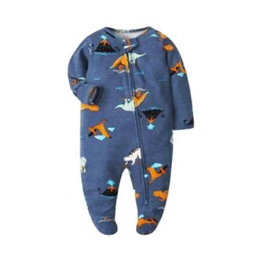 Imagem de Pijamas De Inverno Unissex Em Algodão Com Zíper E Mangas Longas Para B