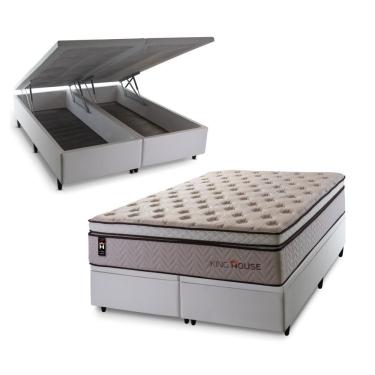 Imagem de Cama Box Baú Liverpool C/ Molas Ensacadas 193x203 King House