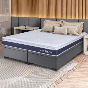 Imagem de Cama Box Baú Durban Espuma D28 King 193x203 Cinza King House