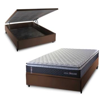 Imagem de Cama Box Baú Casal 138x188 Dakota Espuma D33 King House