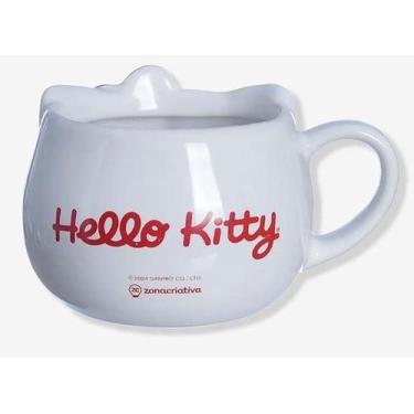 Imagem de Caneca Porcelana Hello Kitty laçinho 550 ML licenciada Cor:Branca - Zo