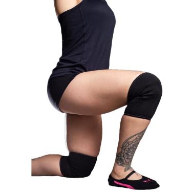 Imagem de Joelheira de Compressão Ortopédica Lisa Elástica Preta - Progne Sports (Par)-Unissex