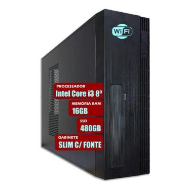 Imagem de Computador Pc Slim Intel Core I3 8ªg 16gb Ram Ssd 480gb Wifi - PRIME S