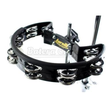 Imagem de Pandeirola Torelli TP323 Meia Lua Black com presilha para fixar em fer
