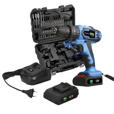 Imagem de Kit Parafusadeira e Furadeira De Impacto Profissional EOS MaxPro Bateria 12V EPF01MFPRO com Bateria extra e Carregador