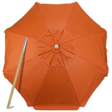 Imagem de Guarda Sol Reforçado Praia Madeira E Bagum 1,8m De Qualidade