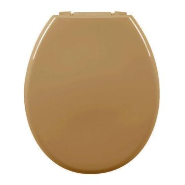 Imagem de Assento Almofadado Oval Caramelo Claro Tampa Vaso Deca-incepa-celite-ideal-roca
