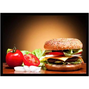 Imagem de Quadro Decorativo Gourmet Hambúrguer Hamburgueria Padarias Lanchonetes