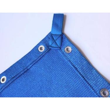 Imagem de Tela Sombrite Decorativa 90% Estacionamento 4x3 Bainha Ilhós - AZUL VE