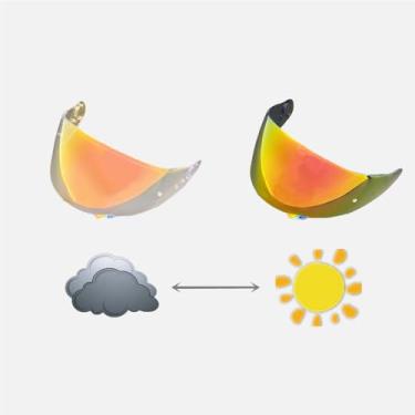 Imagem de Viseira de proteção fotocromática para SHOEI CWRF X15 CNS1 GTAIR, AGV Pista GPRR K1 K6, HJC Rpha11 Rpha70, X803, RX7X, Z7, Z8, FF801 (CNS-1 Revo fotocromática)
