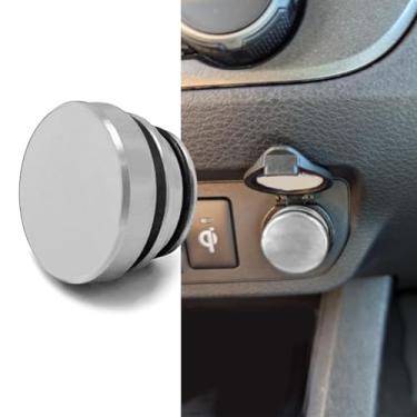 Imagem de Tampa universal do plugue do acendedor de cigarro, tampa de alumínio do soquete do acendedor de cigarro, capa de plugue à prova d'água à prova de poeira adequada para tomada de porta de alimentação de