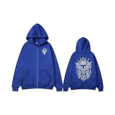 Imagem de Moletom Unissex Oversized Hollow Knight Com Zíper, Casual, Estilo Pull