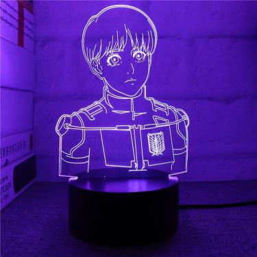 Imagem de Decoração de anime 3D Night Light Attack on Titan Levi Ackerman