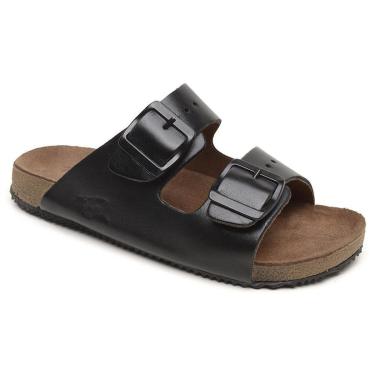 Imagem de Papete Slide Couro Legítimo Casual Macia Fivela Ajustável Solado Leve-Masculino