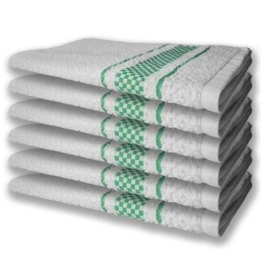 Imagem de 6 Panos De Prato Atoalhado Felpudo 370G/M² Premium Verde - TOALHAS SHO