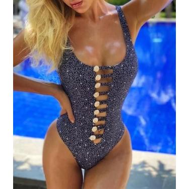 Imagem de N0274-Maiô Bikini Biquíni Bojo Tiras Retrô Cavado Luxo Lançamento - Xu