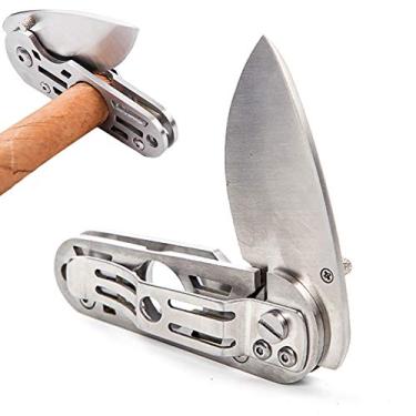 Imagem de AKT Guilhotina de charuto portátil com orifício de suspensão de cinto Tesouras de charuto de personalidade criativa