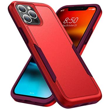 Imagem de Para iphone 11 12 13 pro max xs xr x se 2020 8 7 6 plus case resistente pc duro tpu pára-choques tampa traseira protetora, vermelho, rosa vermelha, para iphone 13pro max