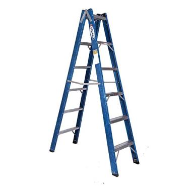Imagem de Escada em Fibra Tesoura Dupla 6 Degraus 1,80m Premium Wbertolo