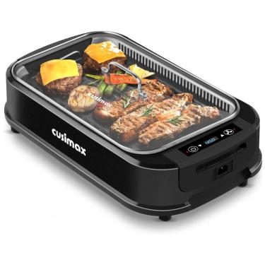 Imagem de CUSIMAX Churrasqueira Elétrica Portátil, com Antiaderente, 1500W, 110V, Preta