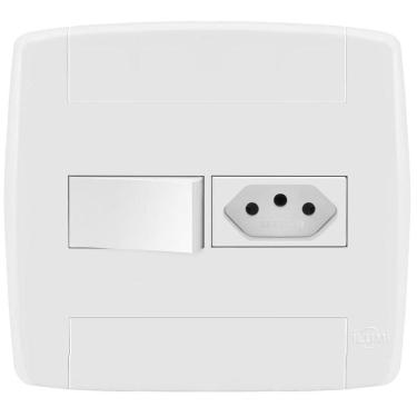 Imagem de Conjunto 1 + 1 Tomada 10A 4X4 - Ilumi Lev - 87048