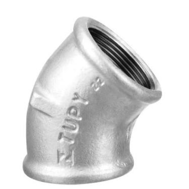 Imagem de Cotovelo Joelho Metal Galvanizado 45 3 polegadas Tupy Tupi