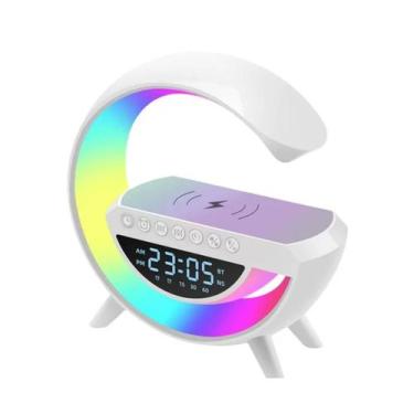 Imagem de Alto-falante, carregador sem fio, relógio digital, lâmpada LED - Light