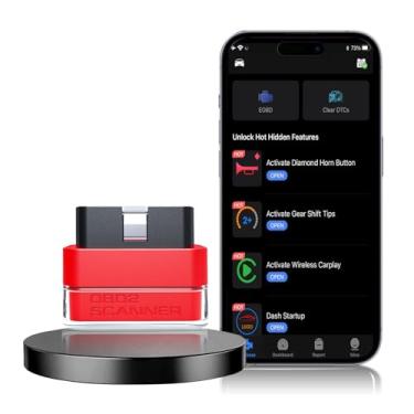 Imagem de Tabscan OBD2 Scanner Bluetooth para Benz, sem taxa de assinatura, ferramenta de diagnóstico de scanner de carro para iOS e Android, ferramenta de digitalização sem fio e leitor de código com dados