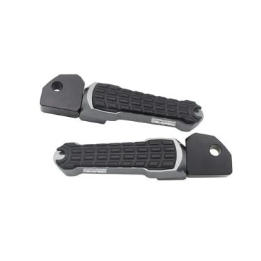 Imagem de Anti-derrapante Para r3 r25 mt25 mt03 2014-2018 2019 2020 com logotipo pé pegs esquerda direita segurar plataforma apoio para os pés(Gray)