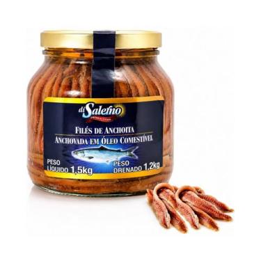 Imagem de Filés de Anchova Di Salerno em Óleo Comestível Importada Argentina 1,5