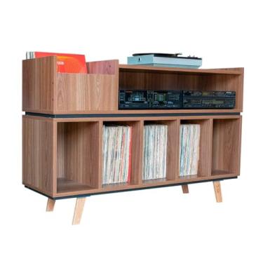 Imagem de Estante Para Discos de Vinil Toca Discos e Receiver (Alamo - Sem Portas)