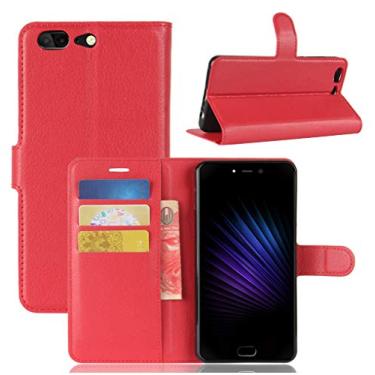 Imagem de LEAGOO T5 Capa, carteira flip de couro PU premium com compartimento para cartão, suporte e fecho magnético [capa interior TPU à prova de choque] Compatível com LEAGOO T5