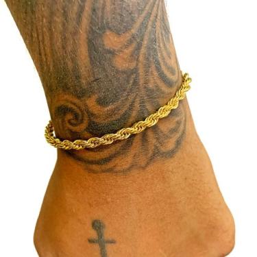 Imagem de Pulseira Trançado Baiano 4mm Masculino Banhada Ouro 18k - Azmar SemiJo