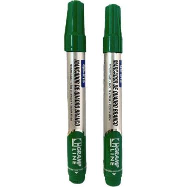 Imagem de Pincel para Quadro Branco QB-213 Recarregável Verde - Caixa com 12 - G
