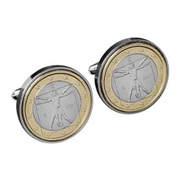 Imagem de Abotoaduras da Da Vinci - Dê o presente de um Genius - Moedas de menta homem vitruviano