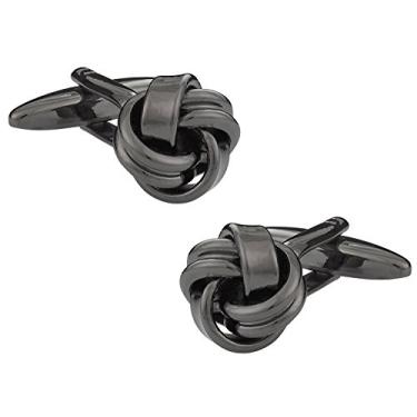 Imagem de Abotoaduras de nó de bronze com caixa de apresentação Cuff-Daddy