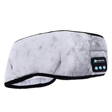 Imagem de Fones de Ouvido Com Máscara de Sono Akozon - Protetores Auriculares Inteligentes Sem Fio para Música e Chamadas - Cinza Com Bateria Integrada para Máximo Conforto e Som