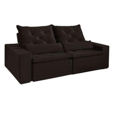 Imagem de Sofá Retrátil e Reclinável 3 Lugares Jade Vivaro Decor Suede Marrom