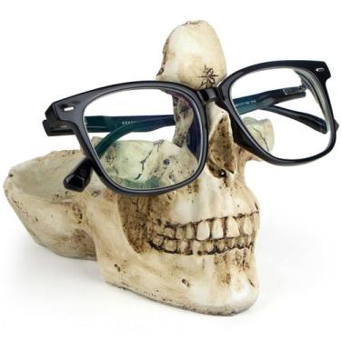 Imagem de Suporte para Óculos Criativo Skull Mrlikale - Resina Branca