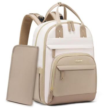 Imagem de Mochila para Fraldas LOVEVOOK 30L com Trocador - Bege