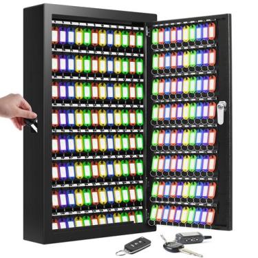 Imagem de Armário de chaves Nebakne, cofre de parede antifurto de 200 chaves com