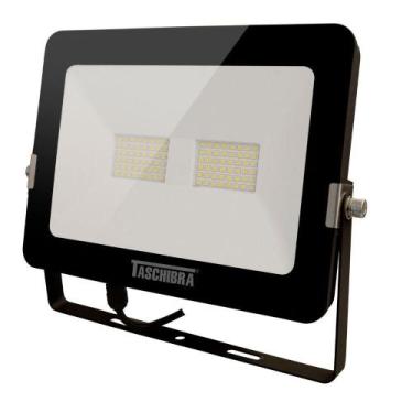 Imagem de Refletor Taschibra Led Tr Slim 50W Luz Branco Fria 6500K Preto 110V, 1