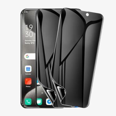 Imagem de 2 Película Protetor Tela Cerâmica Fosca Privacidade Anti Espião Spy Não Quebra Para iPhone (iPhone 15 Pro Max)