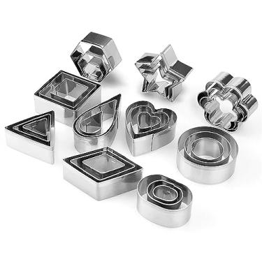 Imagem de Ymiko Cortador de Biscoitos Circular, Caixa de Aço Inoxidável, 30 Peças, Cortadores de Biscoitos de Metal, Formas para Bolo Diy, Cozimento de Chocolate