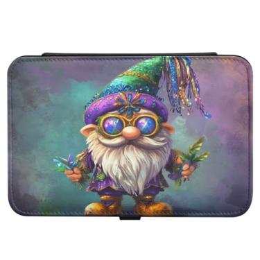 Imagem de Burbuja Caixa de joias de viagem de gnomo de carnaval para mulheres e meninas, organizador de joias portátil de couro sintético para brincos, anéis, colares e pulseiras