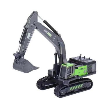 Imagem de Escavadeira De Brinquedo Infantil Em Liga Metálica E Plástico Com Luz 